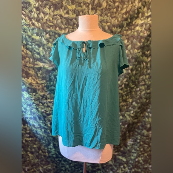 LOFT Tops - NWOT LOFT Blue Tie Front Relaxed Blouse